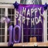 10 Balloons Number, 10th Birthday Decorations for Girl Boys, Purple Birthdays Balloons 40 In for Engagement, Wedding, Celebration Party, Graduations, Photo Shoot view 2