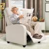 Recliner Chair for Living Room, Fabric Sleeper Chairs for Adults, Adjustable Comfortable Chair Single Sofa Chair Reading Chair for Bedroom with Footrest (Leather, Beige) view 3