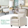 Recliner Chair for Living Room, Fabric Sleeper Chairs for Adults, Adjustable Comfortable Chair Single Sofa Chair Reading Chair for Bedroom with Footrest (Leather, Beige) view 4