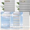 Boolegon Cordless Mini Blinds for Indoor Windows,Aluminum 1" S-Curve 100% Privacy,Waterproof,Room Darkening,Horizontal Window Blinds for Door,Kitchen,Bathroom,Bedroom, White, 48" W x 72" H view 2
