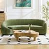 KEVINSPACE 92.12" Oversized Sofa Modular Cloud Sectional Sofa Couch Curved Sofa Comfy Deap Seat Sectional Couch Modern Luxury Sof for Living Room Furniture Set Apartment Green view 1
