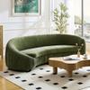 KEVINSPACE 92.12" Oversized Sofa Modular Cloud Sectional Sofa Couch Curved Sofa Comfy Deap Seat Sectional Couch Modern Luxury Sof for Living Room Furniture Set Apartment Green view 3