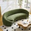 KEVINSPACE 92.12" Oversized Sofa Modular Cloud Sectional Sofa Couch Curved Sofa Comfy Deap Seat Sectional Couch Modern Luxury Sof for Living Room Furniture Set Apartment Green view 4