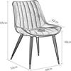 Modern Dining Room Chairs Upholstered Dinner Chair Dining Chairs Set of 4 Modern Design Dining Chair Counter Corner Kitchen Chairs Backrest Soft Faux Leather Seat with Solid Metal Legs(Green) view 2