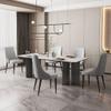 Modern Dining Room Chairs Upholstered Dinner Chair Kitchen Micro Fiber Leather Dining Chairs Set of 6 KitchenTable Side Chairs Study Lounge Chair Sturdy Carbon Steel Legs(Light Coffee,Black leg) view 2