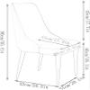 Modern Dining Room Chairs Upholstered Dinner Chair Kitchen Micro Fiber Leather Dining Chairs Set of 6 KitchenTable Side Chairs Study Lounge Chair Sturdy Carbon Steel Legs(Light Coffee,Black leg) view 3