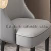 Modern Dining Room Chairs Upholstered Dinner Chair Kitchen Micro Fiber Leather Dining Chairs Set of 6 KitchenTable Side Chairs Study Lounge Chair Sturdy Carbon Steel Legs(Light Coffee,Black leg) view 4
