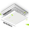 Air Conditioner Deflector, Square Height Adjustable Air Conditioning Vent Cover, Air Vent Deflector for Office Ceiling AC Vents, ABS, 30/45/60cm view 2
