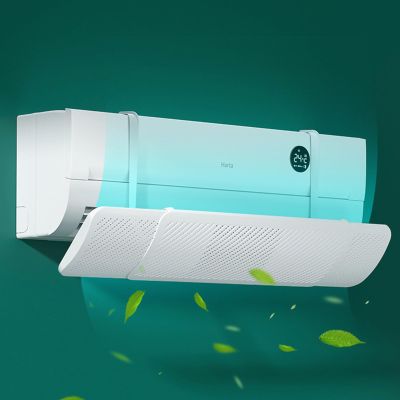 Air Conditioner Vent Deflector, Universal Adjustable Air Conditioning Deflector Air Diverter Cover Telescopic Anti-Wind Baffles Anti Direct Blowing, Anti-Fall, PP