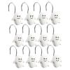 12Pcs Halloween Shower Curtain Hooks S Shape Ghost Shower Curtain Hooks Rust-Resistant Puch-Free Clothes Hangers view 1