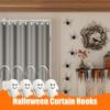 12Pcs Halloween Shower Curtain Hooks S Shape Ghost Shower Curtain Hooks Rust-Resistant Puch-Free Clothes Hangers view 4