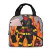 KOPUUYRD Firefighter Fireman Print Adult Lunch Bags Working Lunch Bag Versatile Lunch Box Tote Womens Lunch Bags Large Lunch Bag view 1