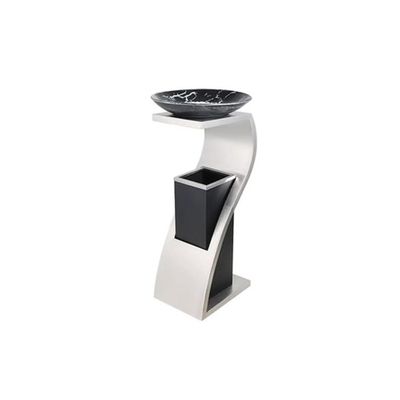 DUANZEYUQA Outdoor Trash can with lid Trash Cans Hotel Hotel Ktv Lobby Lobby Sales Department Corridor Elevator Vertical Stainless Steel with Ashtray Gallon Large Trash Can(A)