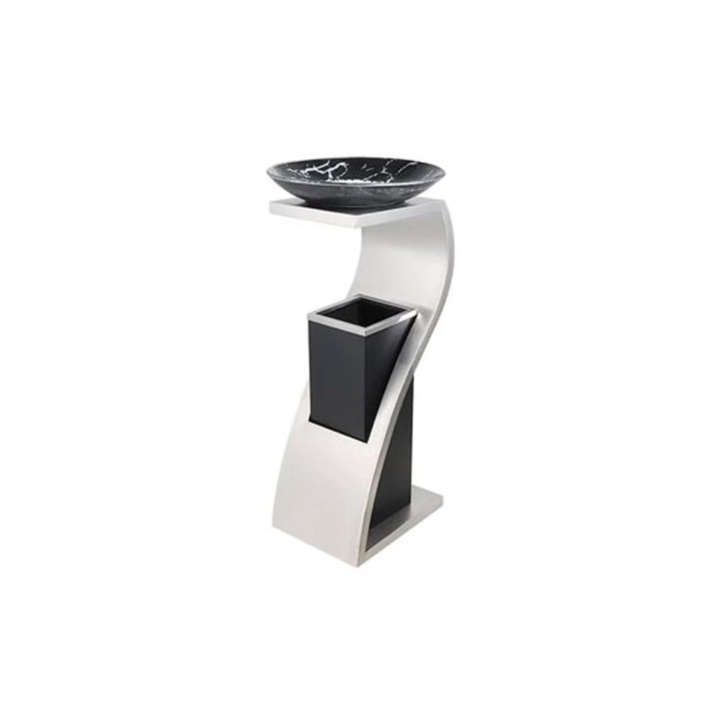 DUANZEYUQA Outdoor Trash can with lid Trash Cans Hotel Hotel Ktv Lobby Lobby Sales Department Corridor Elevator Vertical Stainless Steel with Ashtray Gallon Large Trash Can(A)
