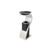 DUANZEYUQA Outdoor Trash can with lid Trash Cans Hotel Hotel Ktv Lobby Lobby Sales Department Corridor Elevator Vertical Stainless Steel with Ashtray Gallon Large Trash Can(A) view 1