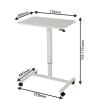 CUIYMXSC Mobile Standing Desk Height Adjustable Sit to Stand Table, Pneumatic Laptop Desk with Gas Spring Riser, Overbed Table for Offices Home (C) view 2