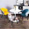 Modern Dining Room Chairs Upholstered Dinner Chair Dining Chairs Set of 4 Modern Velvet Kitchen Room Chair Upholstered Accent Leisure Chairs with Metal Legs Backrest Living Room Chairs(Peach Powder) view 2