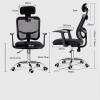 CKKNILV Office Chair, Desk Chair Mesh Computer Chair Student Swivel Chair Ergonomic Swivel Chairs,Can Be Used for Office Leisure and Entertainment/Grey view 2