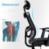 CKKNILV Office Chair, Desk Chair Mesh Computer Chair Student Swivel Chair Ergonomic Swivel Chairs,Can Be Used for Office Leisure and Entertainment/Grey view 3