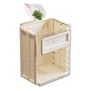 DUANZEYUQA Wastepaper Basket Hanging Kitchen Trash Can Without Lid, 2.6 Gallon Foldable Wall Mounted Trash Can for CabinetClear Plastic Waste Bin for Kitchen Bathroom Bedroom Garbage Can(Cream White) view 1