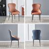 HAOKAZLBR Modern Dining Room Chairs Upholstered Dinner Chair Kitchen Dining Chairs Set of 6 Technological Fabric Living Room Lounge Counter Chairs Sturdy Carbon Steel Metal Legs(Green+Dark Blue) view 4