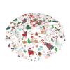UGTEWXU Cute Dogs Christmas Tree Skirt 30" Animal Tree Skirts Santa Mat for Mini Small Pencil Big X-Mas Tree Farmhouse Ornaments Decorations White view 3
