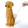 Golden Retriever Ceramic Toilet Brush Holder with Plastic Brush Set by Allure Home Creation view 1