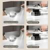 Knife Sharpener, Suction Cup Corrugated Whetstone, Portable Manual Sharpener with Rotatable Suction Base, Multi-Functional Quick Edge Sharpening Tool for Kitchen Knives Scissors Pocket Knives (Black) view 3