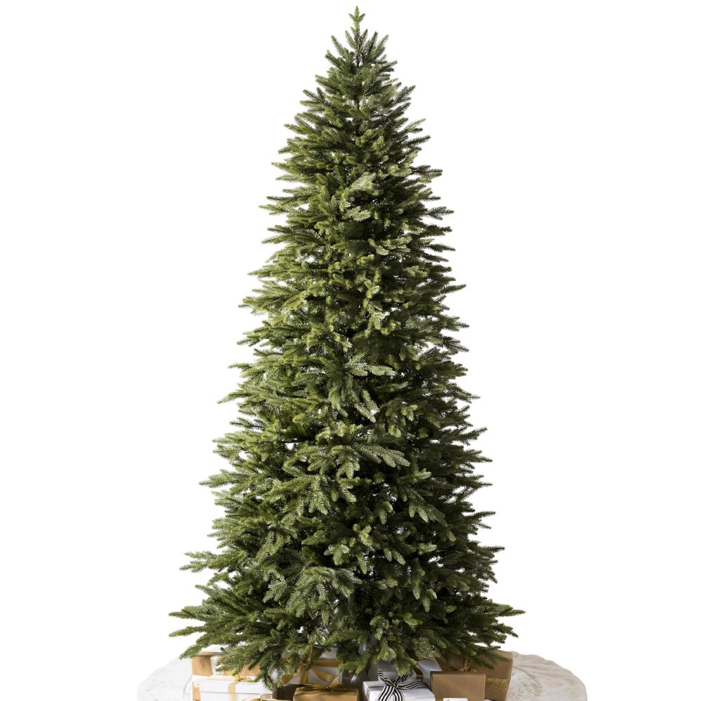 Balsam Hill Silverado Slim - Realistic Narrow Christmas Tree with True Needle Foliage with Premium Stand & Easy Assembly for Indoor Holiday Decorating, Unlit, 6'