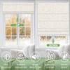 BERISSA No Drill Cordless Roman Shades for Window, Blackout Roman Blinds Room Darkening Pull Down Blinds Easy Install Linen Roman Window Shades for Door,Windows,Bedroom,34" W x 90" H,Linen Beige view 3