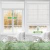 BERISSA No Drill Roman Shades Light Filtering Blinds,68" W x 58" H,L-White view 2