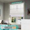 BERISSA No Drill Roman Shades Light Filtering Blinds,68" W x 58" H,L-White view 3