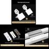 Curtain Single Tracks, Snap Track with Tape Set, S Wave Ripple Curtain Runners, 100-600cm Aluminium Ceiling Mounted Curtain Tracks System, Ripple fold Traverse Curtain Track System(Black,110CM(3.6FT)) view 3