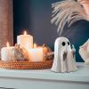 2024 Halloween Ghost Statue Small Scary Ghost Figurines Halloween Ghost Sculpture Statue Farmhouse Tiered Tray Decor Spooky Home Decorations Coffee Table Desk Centerpieces Shelf Mantel Halloween Deco view 3