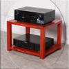 NILZA Solid Wood Media Storage Shelf AV Media Stand 2/3/4-Tier Media Component Cabinet Audio/Video Rack Audio Tower Audio Cabinet- Installation-Free(Begonia,2-Tier) view 1