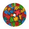 Maple Leaf Halloween Tree Skirt Christmas Autumn Tree Skirt 30" New Year Tree Skirt Simple Lace-Up Tree Skirt Indoor and Outdoor Home Decoration Holiday Party Farmhouse Decor Gift. view 4