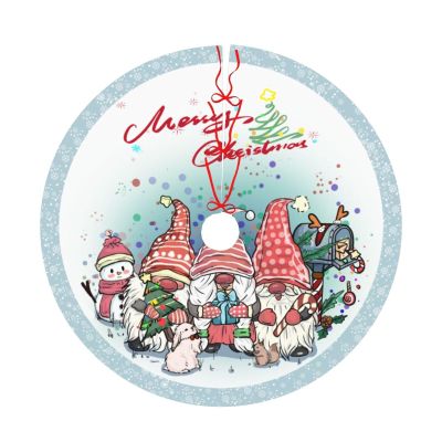 Gnomes Christmas Tree Skirt 48" Christmas Gnomes Christmas Tree Skirts Tree Mat for Halloween Christmas Xmas Festive Party Yard Decorations Indoor Outdoor Ornaments