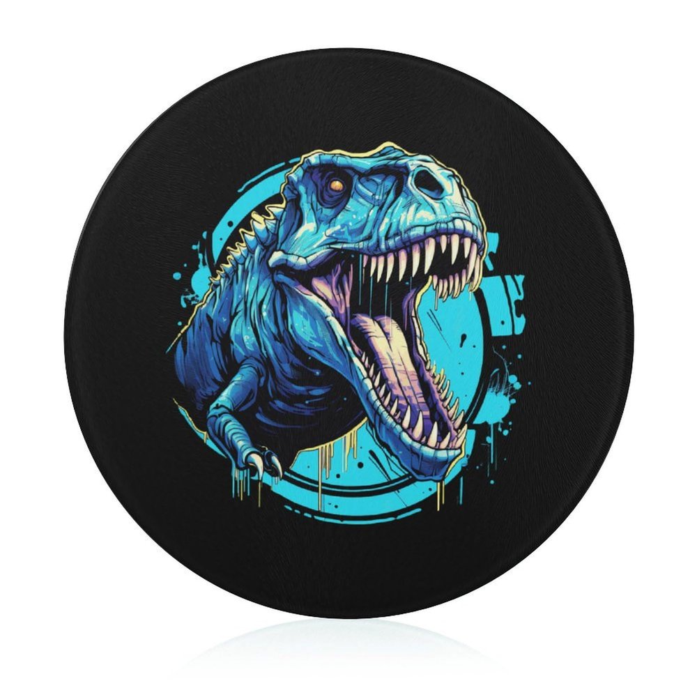 Dinosaur Chopping Block Round Cutting Board Personalized Chopping Board for Home Kitchen
