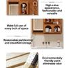 LLYLAFDC Bathroom Medicine Cabinet with Mirror, Bathroom Wood Wall CabinetFrontlit 3 Colors TemperatureWooden Bathroom Medicine Cabinet with Mirror and Lights view 3