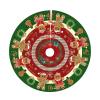 Gingerbread Christmas Tree Skirt 48" Candy Themed Christmas Tree Skirts Gingerbread Tree Mat for Christmas Xmas Festive Party Yard Gingerbread Christmas Decorations Indoor Outdoor Ornaments -1 view 1