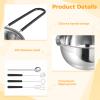 5 PCS Double Boiler Pot Set - Stainless Steel Double Boiler Melting Pot Set,Including 600 ML/0.6 QT and 1600 ML/1.7 QT Chocolate Melting Pots, Stainless Steel Pots, Spoon and Fork Tools for Melting view 3