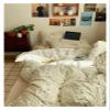 GLAMDIA Four-Piece Set Simple Modern Cotton V-intage Floral Printed Quilt Cover Student Dorm Bedding Three-Piece Set 1.8 Bed Sheet,Bed view 3