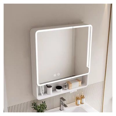 LED Medicine Cabinet with Lights,Bathroom Mirror with Storage,Surface or Recessed Mounted Bathroom Cabinet,AL Alloy Frame,Over The Toilet Storage Cabinet Interior Sensor Light/Defogger(White,60X88X13.