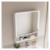 LED Medicine Cabinet with Lights,Bathroom Mirror with Storage,Surface or Recessed Mounted Bathroom Cabinet,AL Alloy Frame,Over The Toilet Storage Cabinet Interior Sensor Light/Defogger(White,60X88X13. view 1
