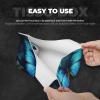 Tissue Box Cover PU Leather Rectangular Tissue Box Blue Butterfly Pattern Tissue Holder Napkin Dispenser Decorative Tissue Box Holder Paper Holder for Bathroom Office 7.9" L x 4.9" W x 4.5" H view 3
