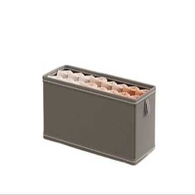 XINCHANG Clothes Storage Box for Clothing Gadgets Stackable Storage Bins-Foldable Oxford Cloth Steel Frame Storage Box for Clothing Storage (Small (32 * 10 * 10cm),Gray Without lid)