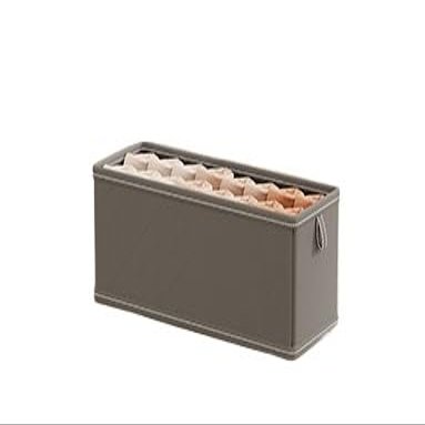 XINCHANG Clothes Storage Box for Clothing Gadgets Stackable Storage Bins-Foldable Oxford Cloth Steel Frame Storage Box for Clothing Storage (Small (32 * 10 * 10cm),Gray Without lid)