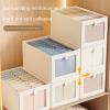 XINCHANG Clothes Storage Box for Clothing Gadgets Stackable Storage Bins-Foldable Oxford Cloth Steel Frame Storage Box for Clothing Storage (Large (40 * 25 * 20cm),Beige Without lid) view 3