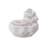 MOOWI Tabletop Water Fountain Wigwam Running Water Humidification Bonsai Desktop Fountain Home Office Desk Forwarding Ball Fortune Water Feature Office Relaxation Meditation Fountain(White) view 1