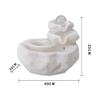 MOOWI Tabletop Water Fountain Wigwam Running Water Humidification Bonsai Desktop Fountain Home Office Desk Forwarding Ball Fortune Water Feature Office Relaxation Meditation Fountain(White) view 2